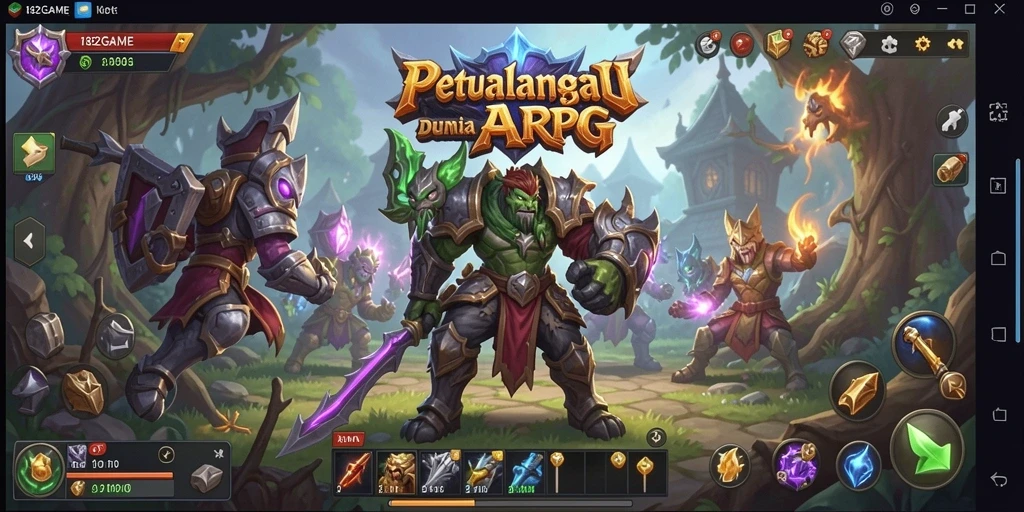 Screenshot gameplay ARPG yang mengesankan dalam 182GAME.