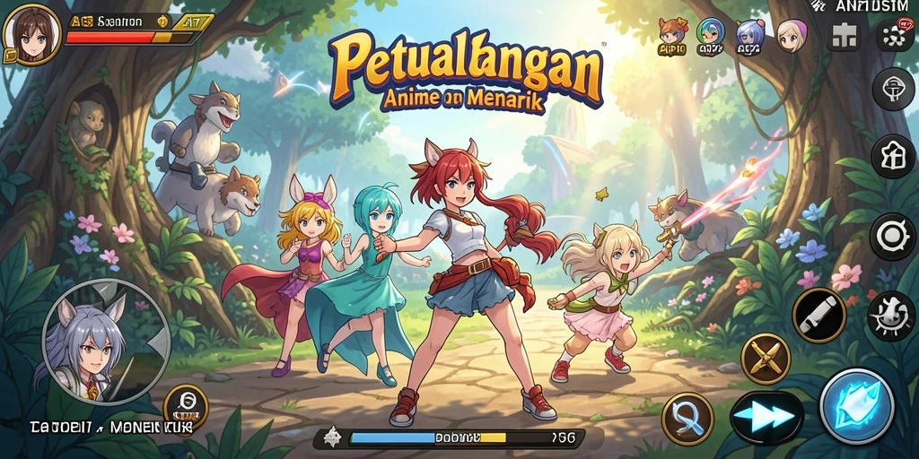 Screenshot gameplay API77 menampilkan aksi seru karakter anime.