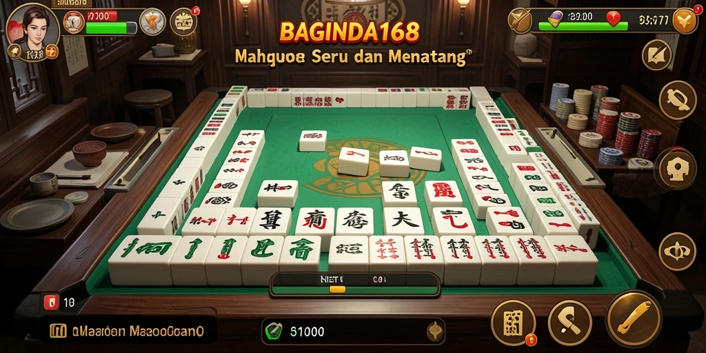 Screenshot gameplay BAGINDA168 menampilkan keseruan bermain Mahjong.