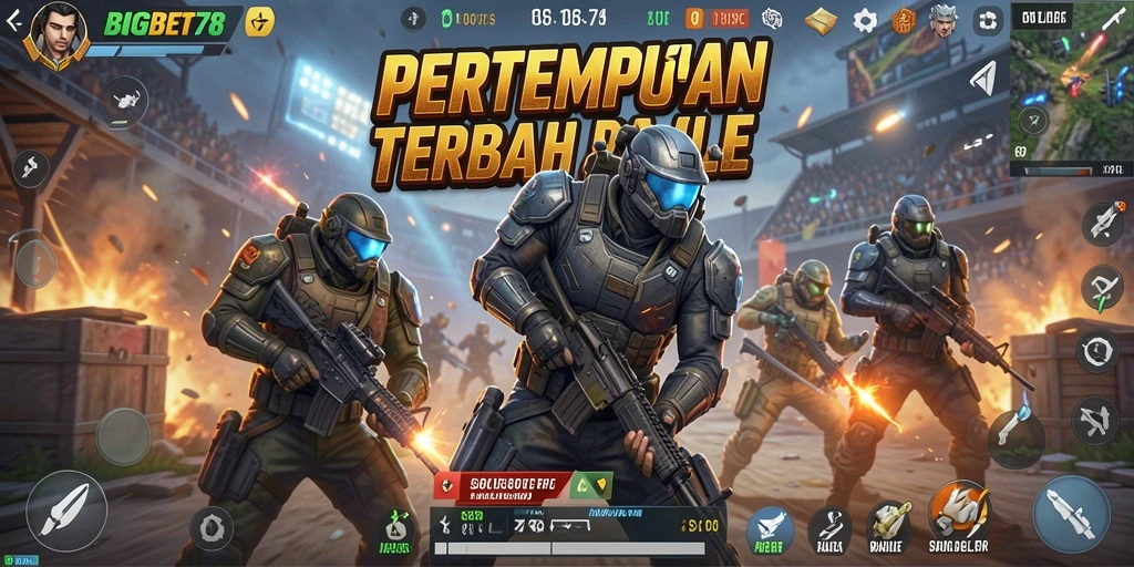 Tampilan gameplay seru dalam pertempuran Battle Royale.