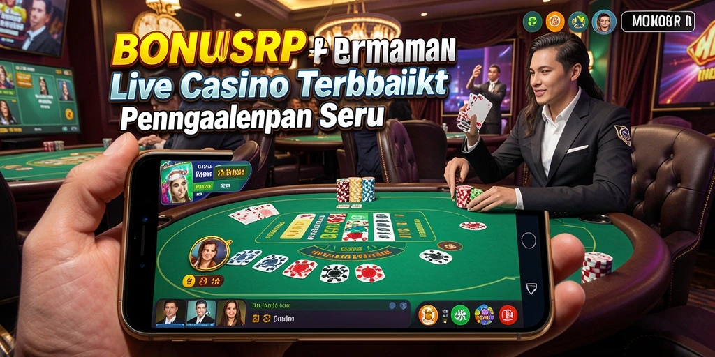Gameplay Live Casino BONUSRP yang mengasyikkan dan interaktif.