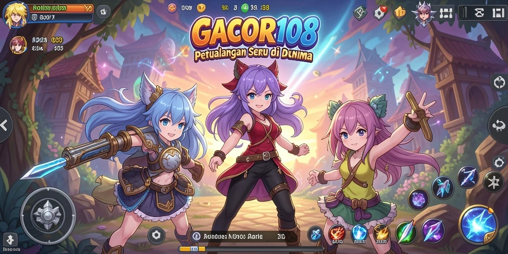 Tampilan gameplay GACOR108 dalam dunia anime yang menakjubkan.