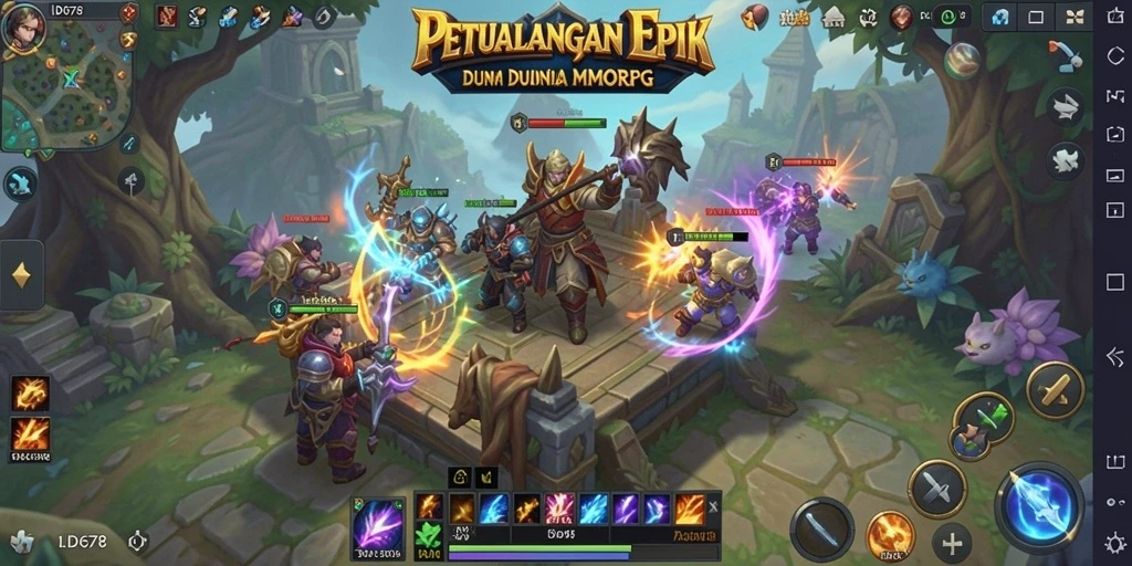 Tampilan gameplay <strong>ID678</strong> yang dinamis dan menyenangkan dalam dunia MMORPG.