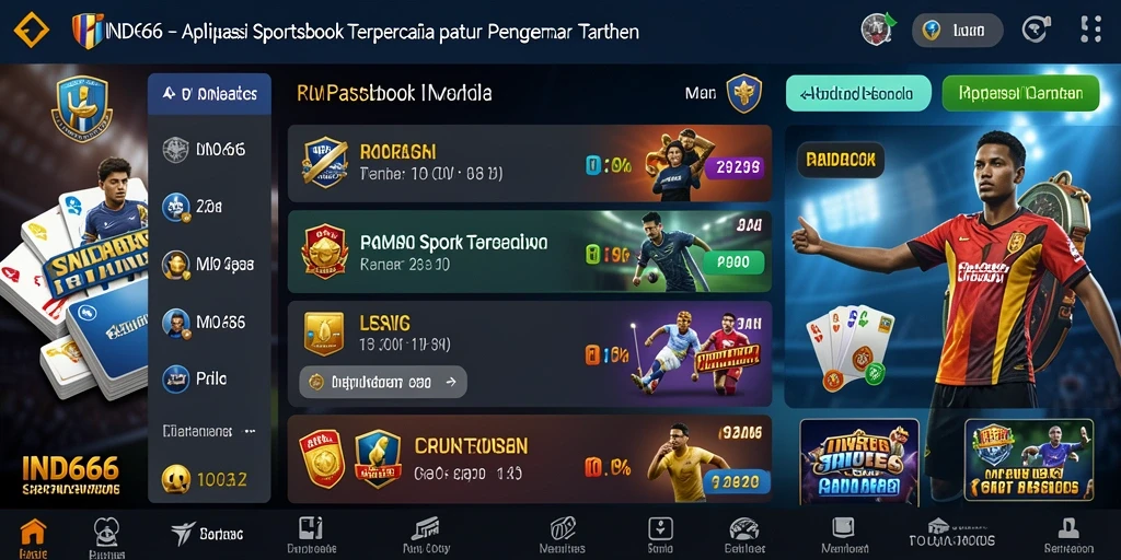 Tampilan gameplay Sportsbook yang menarik dan informatif.