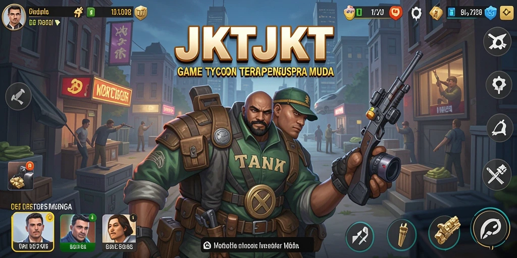 Screenshot menampilkan gameplay dinamis dan seru dari JKTJKT.
