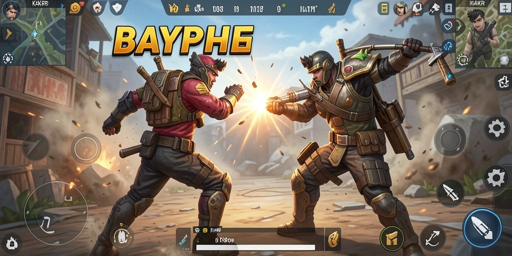 Tampilan gameplay KAKRP yang penuh aksi dan strategi dalam Battle Royale.