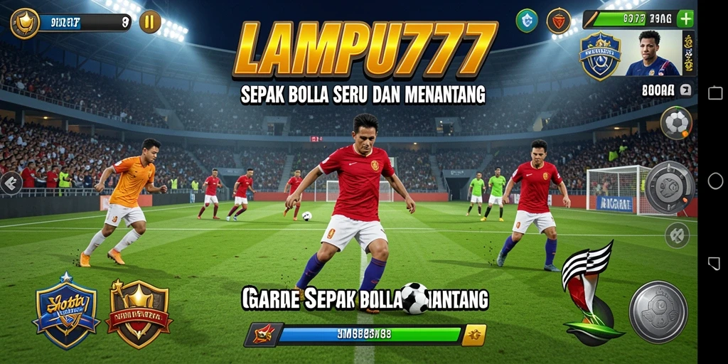 Tampilan menarik dari gameplay sepak bola LAMPU777.