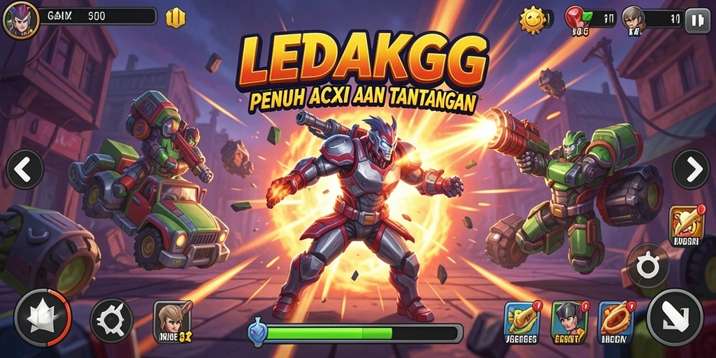 Tampilan gameplay LEDAGGG yang seru dan penuh aksi.