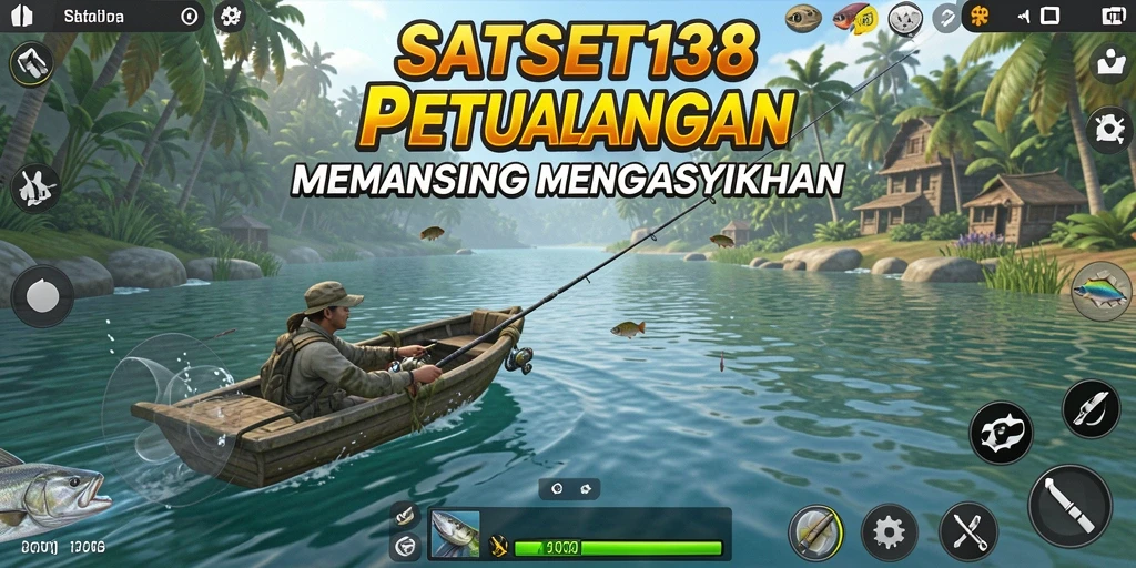 Tampilan gameplay SATSET138 yang menarik dengan suasana memancing yang seru.