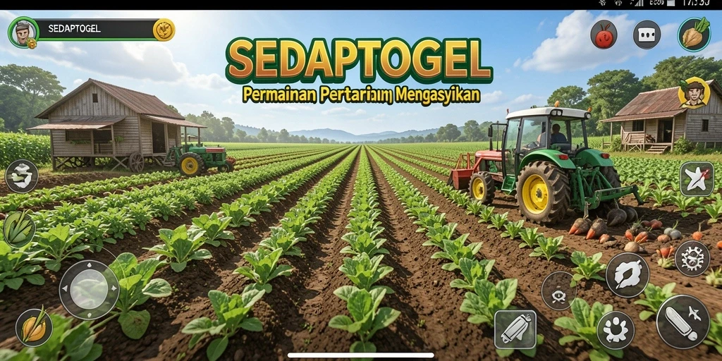 Gambaran gameplay menarik dalam SEDAPTOGEL saat merawat ladang.