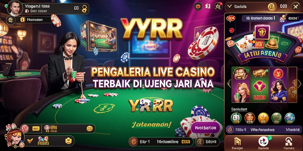 Tampilan gameplay Live Casino yang memukau dalam aplikasi YYRR.